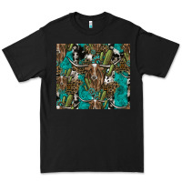 Black Longhorn Pattern Premium Tee - CowhideDigitalArt