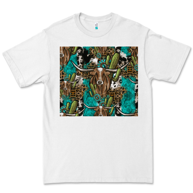 Longhorn Pattern Premium Tee by CowhideDigitalArt | Teevron