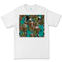 White Longhorn Pattern Premium Tee - CowhideDigitalArt