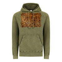 Vintage Olive handdrawn leopard pattern Vintage Hoodie - BarkalooDesign
