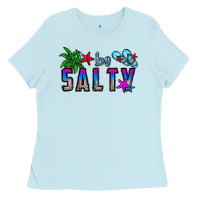 Baby Blue be salty Ladies Tee - CowhideDigitalArt