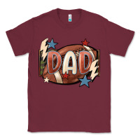Burgundy football dad Classic Tee - FaDigitalArtStudio