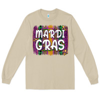 Mushroom mardi gras fleur de lis brush stroke Long Sleeve Tee - Artiststas