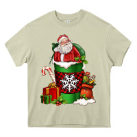 Mossy Christmas Santa Claus Coffee Cup Heavy Core Tee - FaDigitalArtStudio