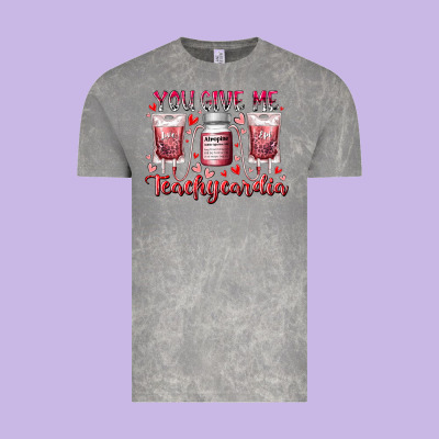 You Give Me Teachcardia Vintage Tee Designed By Racoondesign