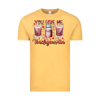 Vintage Mustard you give me teachcardia Vintage Tee - RacoonDesign