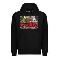 Black christmas truck Premium Hoodie - BarkalooDesign