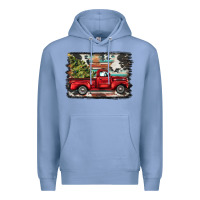 Colony Blue christmas truck Premium Hoodie - BarkalooDesign