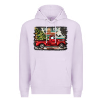 Lilac christmas truck Premium Hoodie - BarkalooDesign