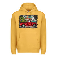 Mustard christmas truck Premium Hoodie - BarkalooDesign
