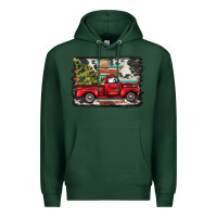 Sports Green christmas truck Premium Hoodie - BarkalooDesign