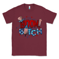 Burgundy boom bitch 4th of july Classic Tee - BarkalooDesign