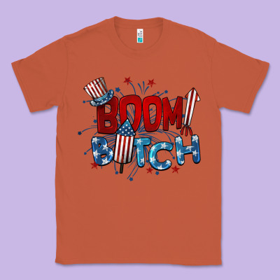 Boom Bitch 4th Of July Classic Tee Designed By Barkaloodesign