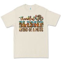 Bone Thankful Blessed And Kind Of A Mess Premium Tee - CowhideDigitalArt