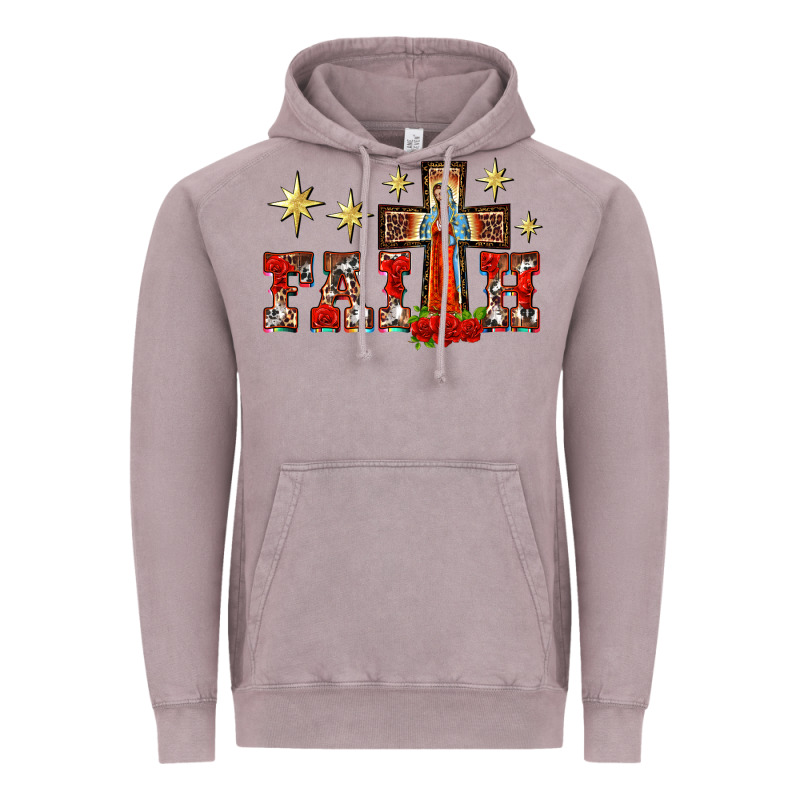 Faith Our Lady Of Guadalupe Cross Vintage Hoodie by BarkalooDesign | Teevron