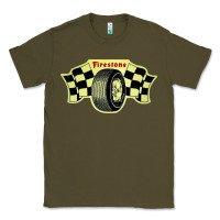 Army Green firestone one racing Classic Tee - linhVisuals