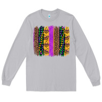 Moon Dust mardi gras fleur de lis and beads brush stroke Long Sleeve Tee - Artiststas