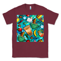 Burgundy school boy coffe cup with camouflage seamless pattern bbs Classic Tee - BundleAndBundleShop