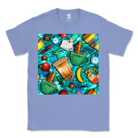 Colony Blue school boy coffe cup with camouflage seamless pattern bbs Classic Tee - BundleAndBundleShop