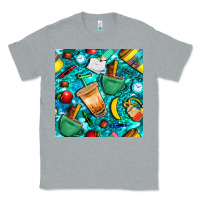 Heather Grey school boy coffe cup with camouflage seamless pattern bbs Classic Tee - BundleAndBundleShop