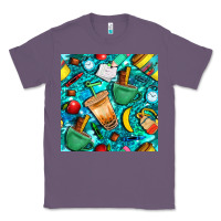 Lavender school boy coffe cup with camouflage seamless pattern bbs Classic Tee - BundleAndBundleShop