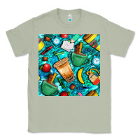 Matcha school boy coffe cup with camouflage seamless pattern bbs Classic Tee - BundleAndBundleShop