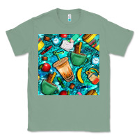 Sage school boy coffe cup with camouflage seamless pattern bbs Classic Tee - BundleAndBundleShop