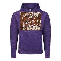 Cloud Purple brown cowhide Vintage Hoodie - BarkalooDesign