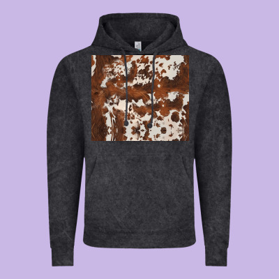 Brown Cowhide Vintage Hoodie Designed By Barkaloodesign