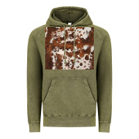 Vintage Olive brown cowhide Vintage Hoodie - BarkalooDesign