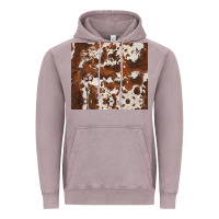 Vintage Zinc brown cowhide Vintage Hoodie - BarkalooDesign