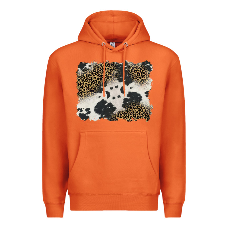 Black And White Cowhide Background Premium Hoodie by BarkalooDesign | Teevron