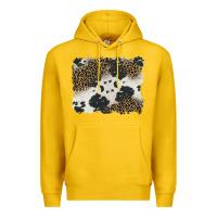 Lemon black and white cowhide background Premium Hoodie - BarkalooDesign