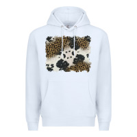 White black and white cowhide background Premium Hoodie - BarkalooDesign