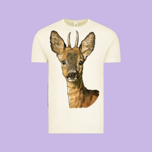 Red Brocket Deer Head Vintage Tee Designed By Lillyallendesigns