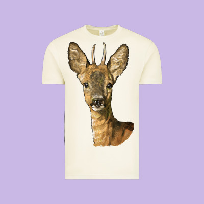 Red Brocket Deer Head Vintage Tee Designed By Lillyallendesigns