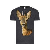 Vintage Black Red brocket Deer Head Vintage Tee - LillyAllenDesigns