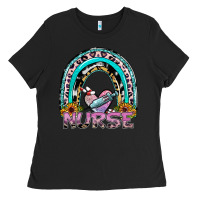 Black nurse rainbow Ladies Tee - SublimationCraftShop
