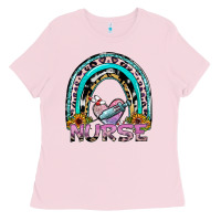 Bubblegum Pink nurse rainbow Ladies Tee - SublimationCraftShop
