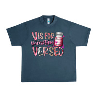 Midnight Navy v is for valentine versed Urban Heavy Tee - RacoonDesign