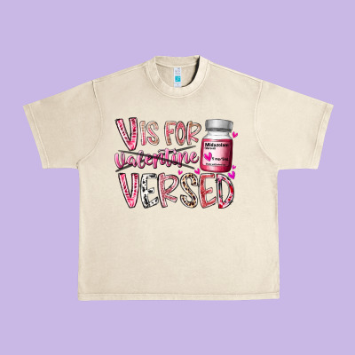 V Is For Valentine Versed Urban Heavy Tee Designed By Racoondesign