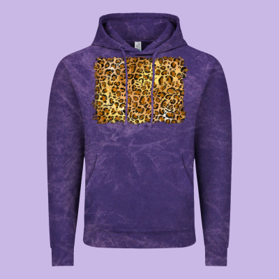 Handdrawn Leopard Pattern Yellow Vintage Hoodie Designed By Barkaloodesign