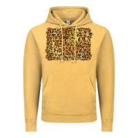 Vintage Mustard handdrawn leopard pattern yellow Vintage Hoodie - BarkalooDesign