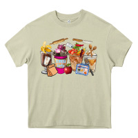 Mossy Lunch Lady Coffee Cups Heavy Core Tee - FaDigitalArtStudio