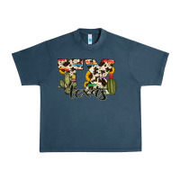 Midnight Navy texas state cowhide serape cactus Urban Heavy Tee - RanaPortraitStore