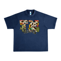 Navy texas state cowhide serape cactus Urban Heavy Tee - RanaPortraitStore