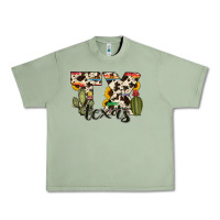 Oil Green texas state cowhide serape cactus Urban Heavy Tee - RanaPortraitStore
