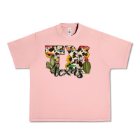 Salmon texas state cowhide serape cactus Urban Heavy Tee - RanaPortraitStore
