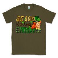 Army Green Just a girl who loves St. Patrick's Day Classic Tee - FaDigitalArtStudio