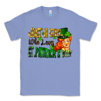 Colony Blue Just a girl who loves St. Patrick's Day Classic Tee - FaDigitalArtStudio